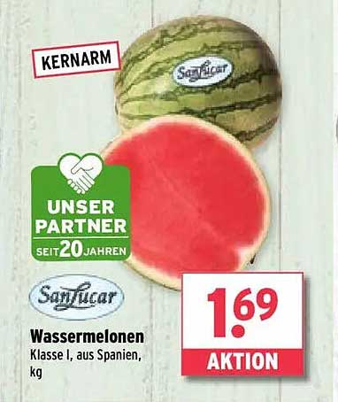 Wassermelonen Klasse I, aus Spanien, kg