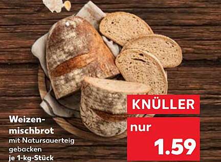 Weizenmischbrot mit Natursauerteig 1-kg-Stück