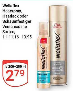 Wella Professional: Wellaflex Haarspray, Haarlack oder Schaumfestiger, je 200–250 ml für nur 2,79 €