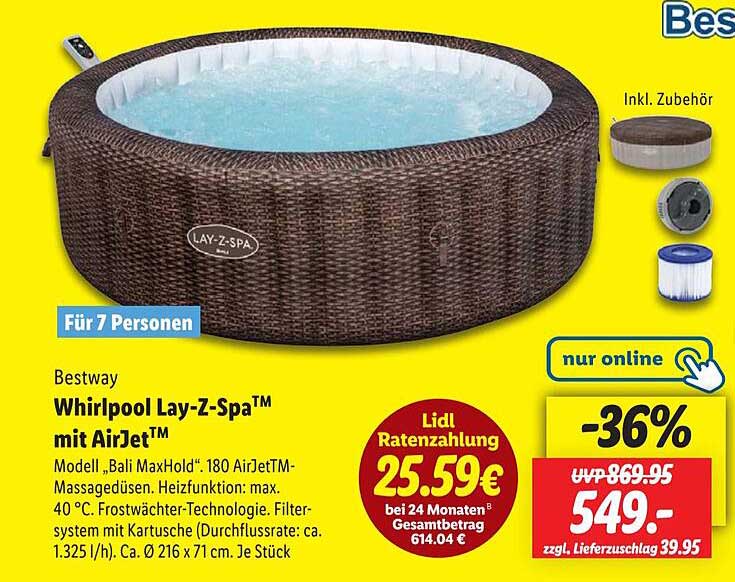 Whirlpool Lay-Z-Spa™ mit AirJet™ - Modell „Bali MaxHold“
