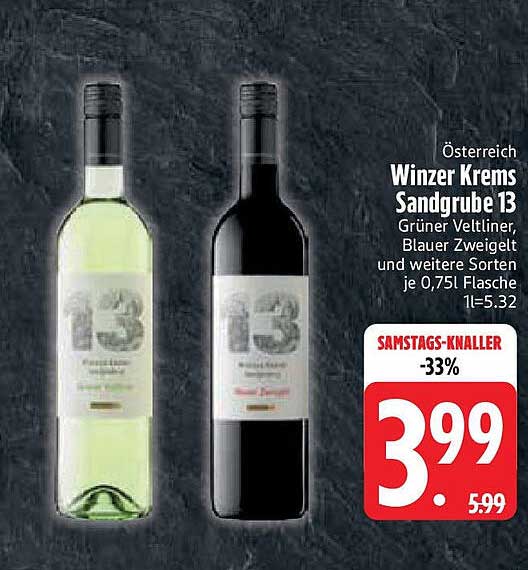 Winzer Krems Sandgrube 13 - Grüner Veltliner und Blauer Zweigelt