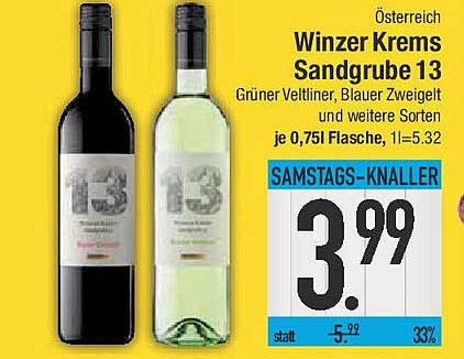 Winzer Krems Sandgrube 13 - Grüner Veltliner und Blauer Zweigelt