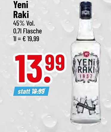 Yeni Raki 0,7l Flasche - 45% Vol.