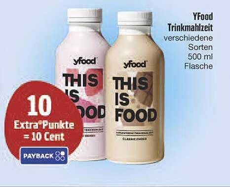 YFood Trinkmahlzeit verschiedene Sorten 500 ml Flasche