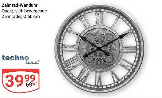 Zahnrad-Wanduhr