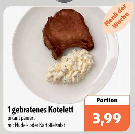 1 gebratenes Kotelett