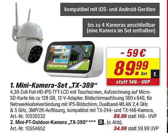 1 Mini-Kamera-Set „TX-389“