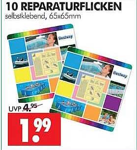 10 REPARATURFLECKEN selbstklebend, 65x65mm