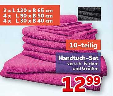 10-teilig Handtuch-Set versch. Farben und Größen