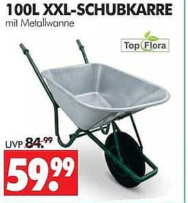 100L XXL-SCHUBKARRE mit Metallwanne