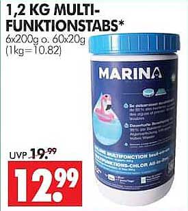 1,2 KG MULTI-FUNKTIONSTABS* 6x200g • 6x20g (1kg=10.82)