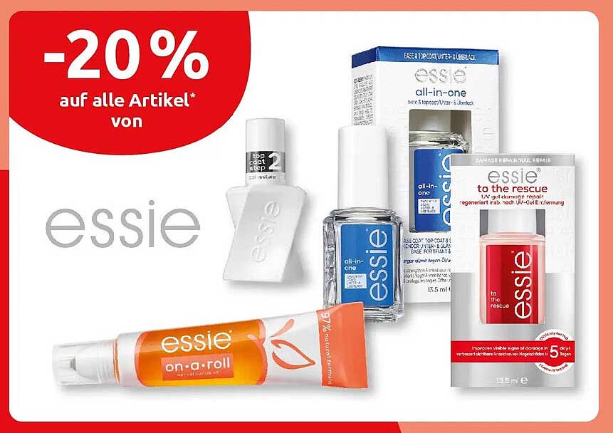 -20% auf alle Artikel* von essie