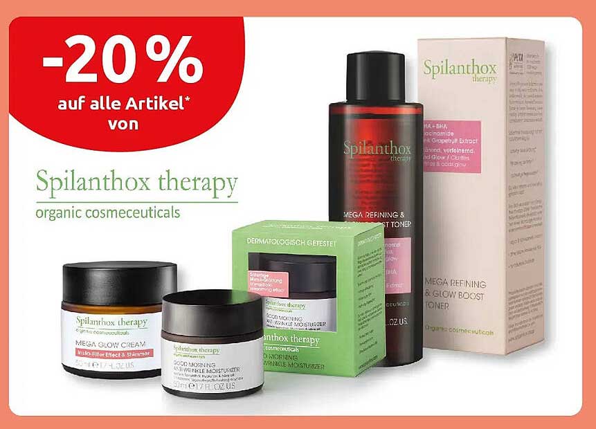 -20% auf alle Artikel* von Spilanthox therapy organic cosmeceuticals
