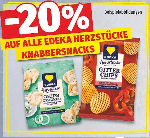 -20% AUF ALLE EDEKA HERZSTÜCKE KNABBERSNACKS
