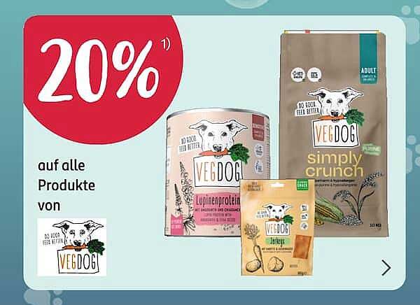 20% auf alle Produkte von VEGDOG