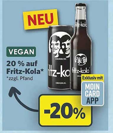 20 % auf Fritz-Kola*