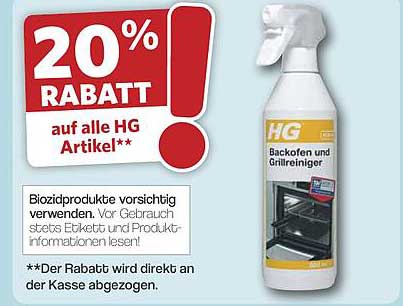 20% RABATT auf alle HG Artikel**