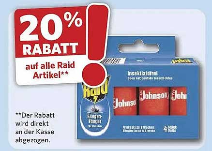 20% RABATT auf alle Raid Artikel**