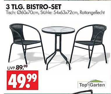 3 TLG. BISTRO-SET