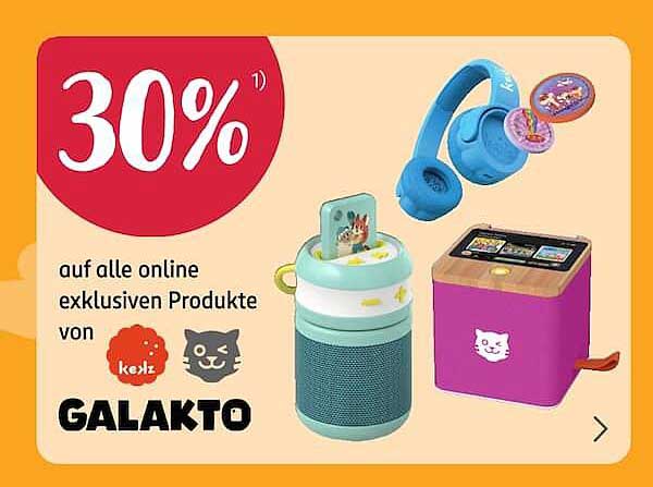 30% auf alle online exklusiven Produkte von GALAKTO