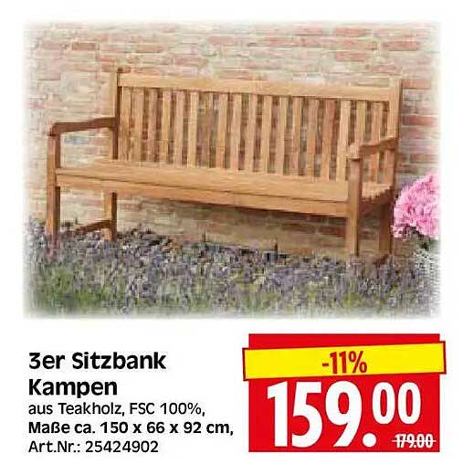 3er Sitzbank Kampen
