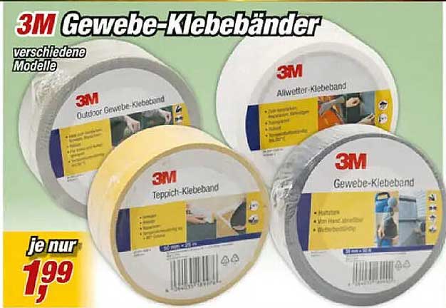 3M Gewebe-Klebebänder