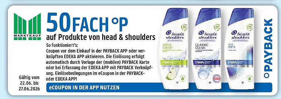 50 FACH auf Produkte von head & shoulders