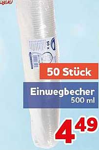 50 Stück Einwegbecher 500 ml