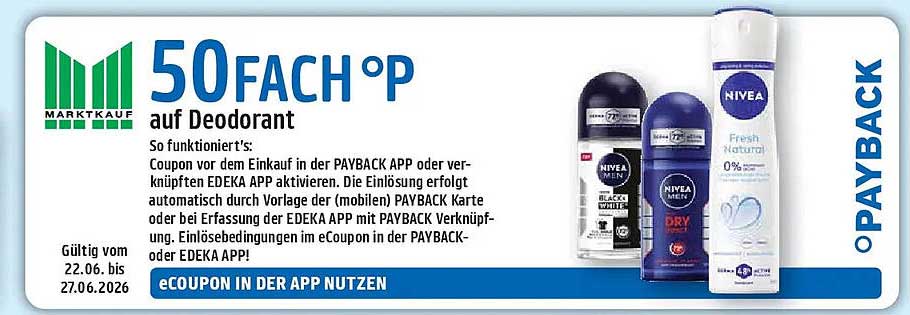 50FACH °P auf Deodorant