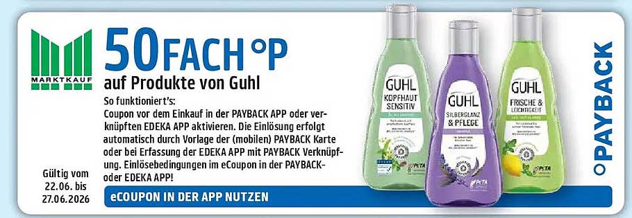 50FACH°P auf Produkte von Guhl