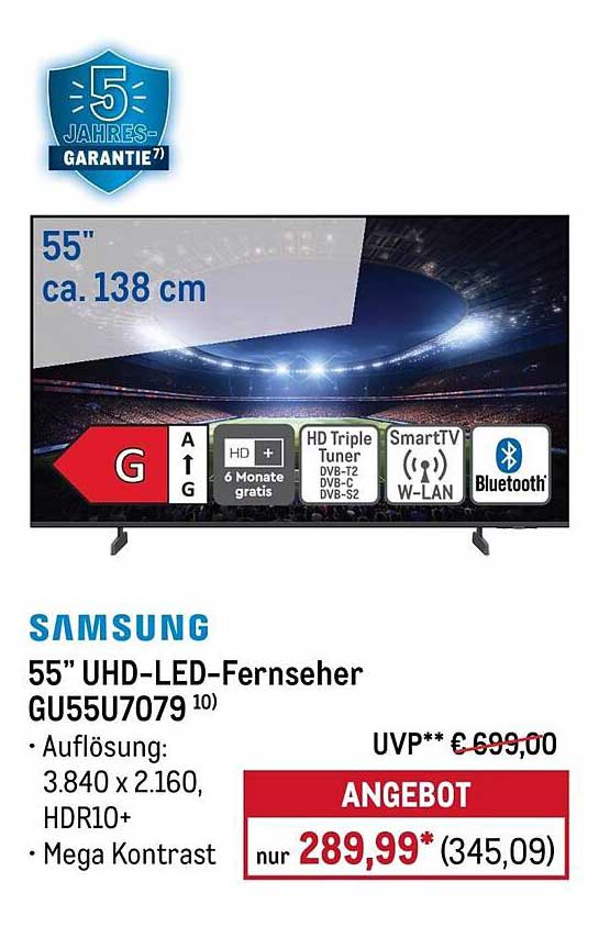 55” UHD-LED-Fernseher GU55U7079