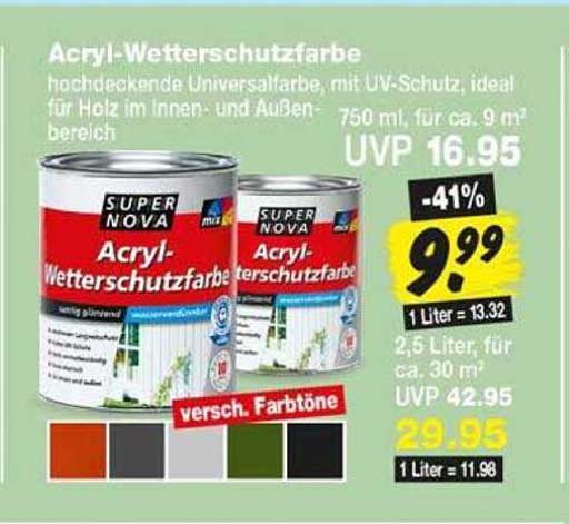 Acryl-Wetterschutzfarbe