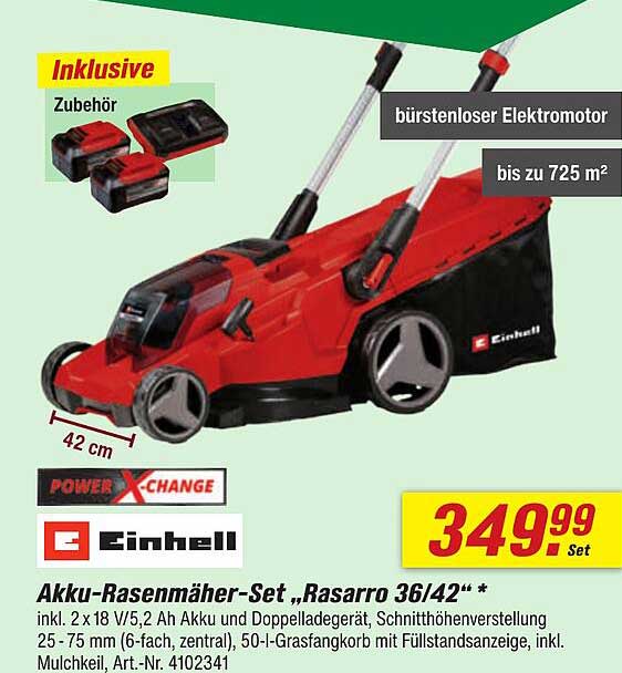 Akku-Rasenmäher-Set „Basarro 36/42“ *