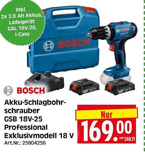 Akku-Schlagbohrschrauber GSB 18V-25 Professional Exklusivmodell 18 V