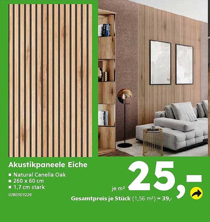 Akustikpaneele Eiche