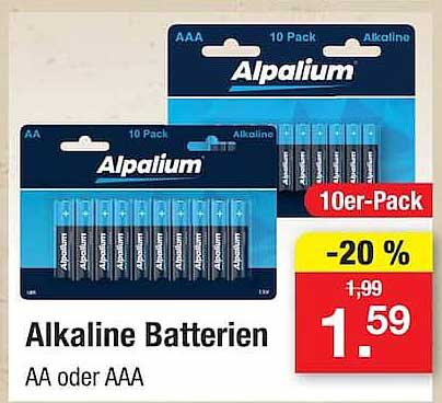 Alkaline Batterien AA oder AAA