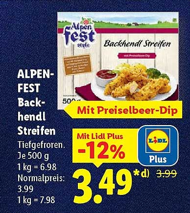 ALPEN-FEST Back-hendl Streifen