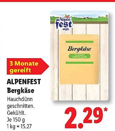 ALPENFEST Bergkäse