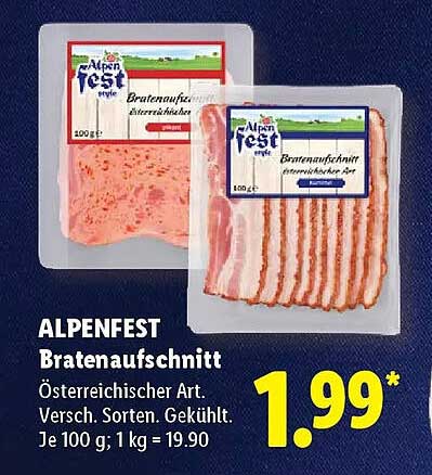 ALPENFEST Bratenaufschnitt