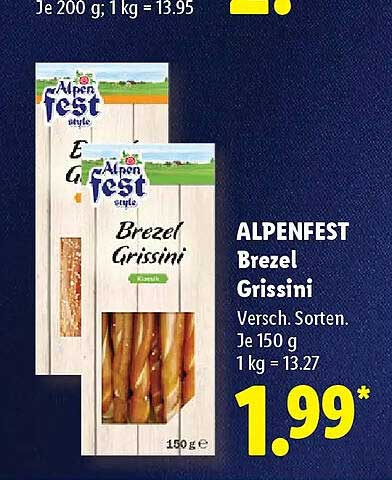 ALPENFEST Brezel Grissini