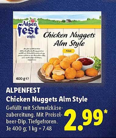 ALPENFEST Chicken Nuggets Alm Style