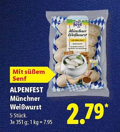 ALPENFEST Münchner Weißwurst