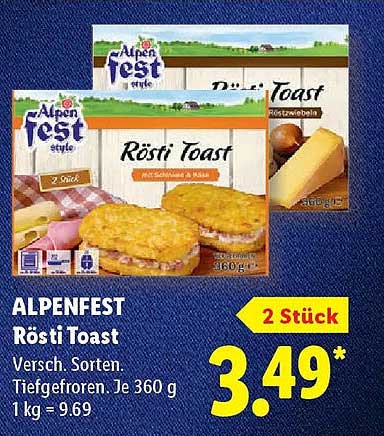 ALPENFEST Rösti Toast
