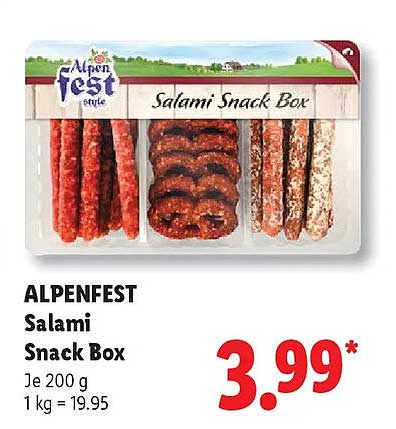 ALPENFEST Salami Snack Box