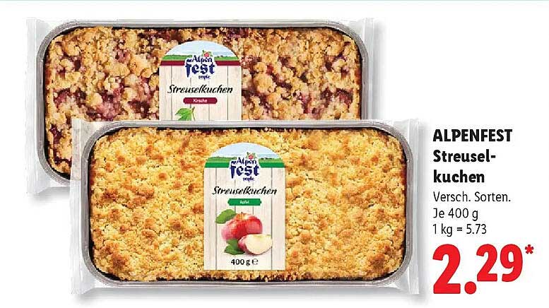 ALPENFEST Streuselkuchen