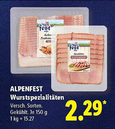 ALPENFEST Wurstspezialitäten