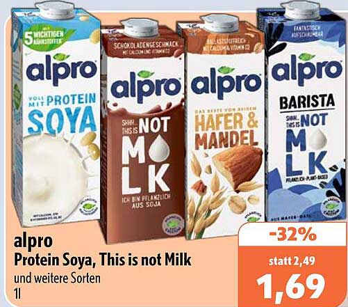alpro Protein Soya, This is not Milk und weitere Sorten
