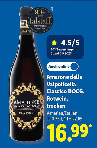 Amarone della Valpolicella Classico DOCG, Rotwein, trocken
