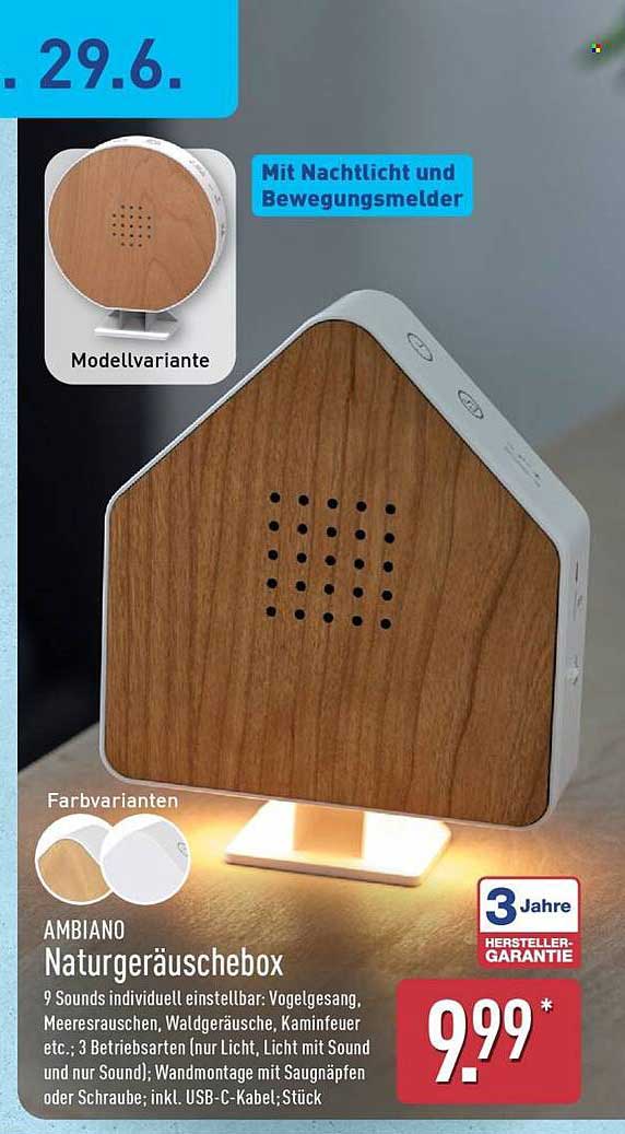 AMBIANO Naturgeräuschebox