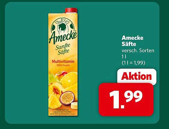 Amecke Säfte versch. Sorten 1 l (1 l = 1,99)